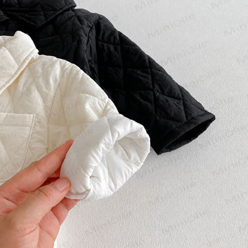 Toddler Solid Color Quilted Jacket and Pants 2-piece Set - image 9