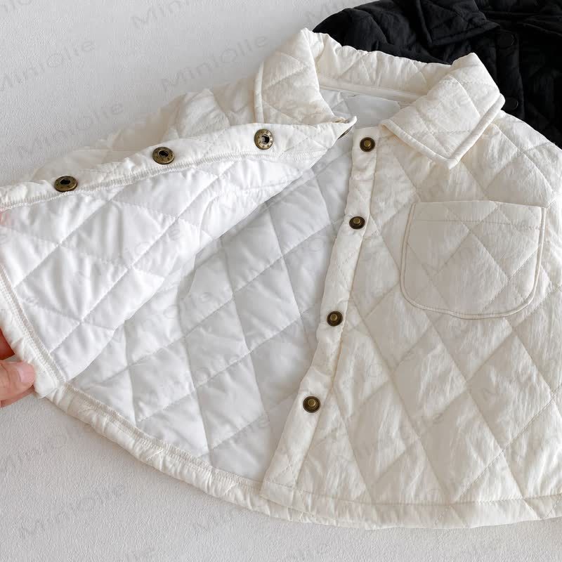 Toddler Solid Color Quilted Jacket and Pants 2-piece Set - image 8
