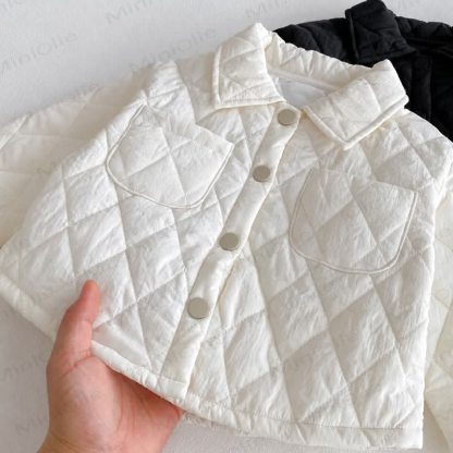 Toddler Solid Color Quilted Jacket and Pants 2-piece Set - image 6