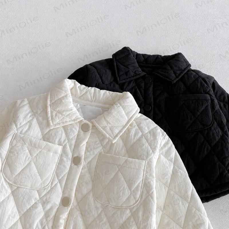 Toddler Solid Color Quilted Jacket and Pants 2-piece Set - image 5
