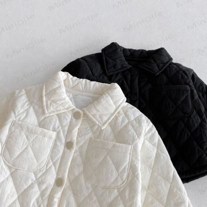 Toddler Solid Color Quilted Jacket and Pants 2-piece Set - image 5