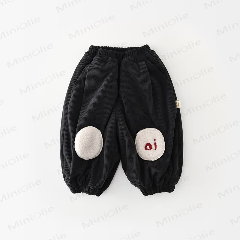 Baby Red Eyes Print Fleece Hoodie or Corduroy Pants - Gray - 3-4T - image 3