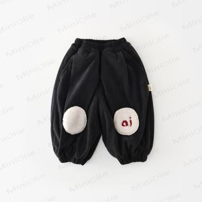 Baby Red Eyes Print Fleece Hoodie or Corduroy Pants - Gray - 3-4T - image 3