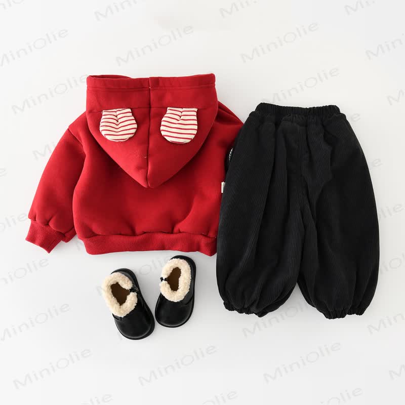 Baby Red Eyes Print Fleece Hoodie or Corduroy Pants - image 4