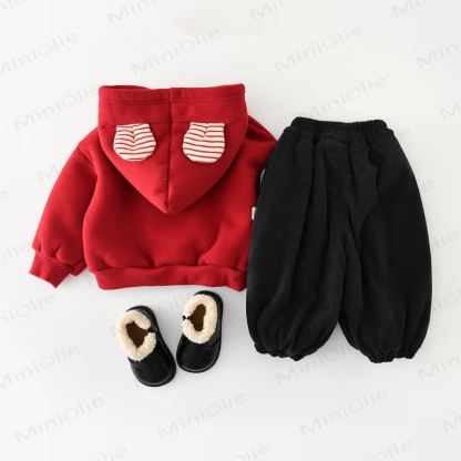 Baby Red Eyes Print Fleece Hoodie or Corduroy Pants - image 4