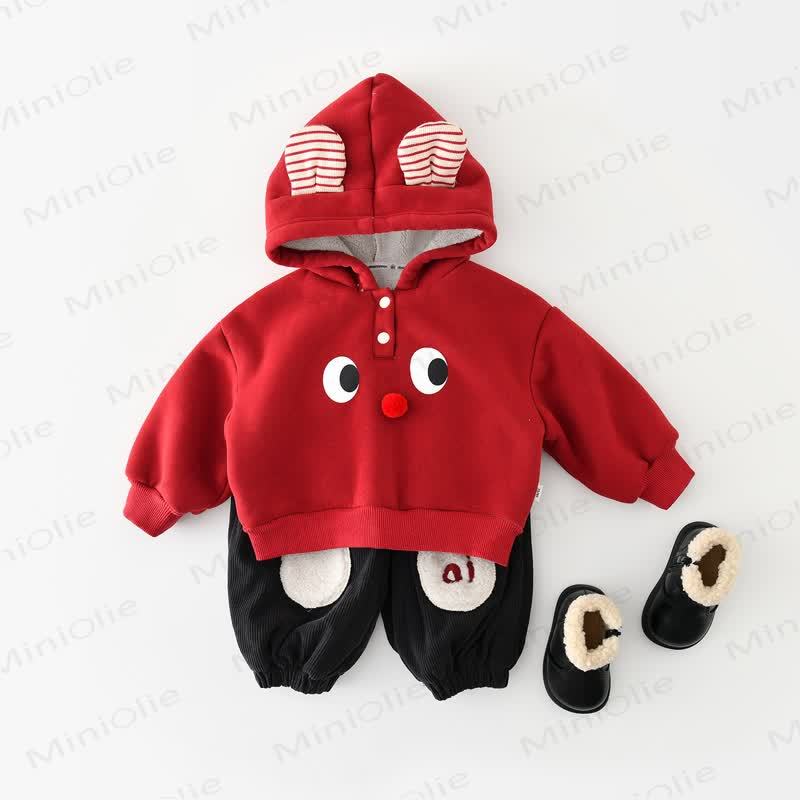 Baby Red Eyes Print Fleece Hoodie or Corduroy Pants - image 1