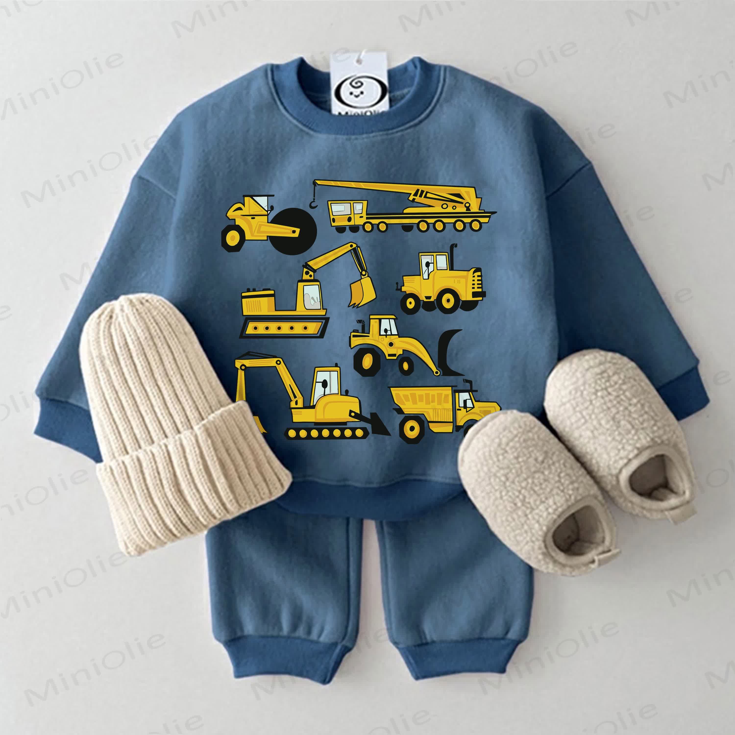  Baby Truck Blue Sweatshirt 2-piece Set - Blue - 2-3T - image 1