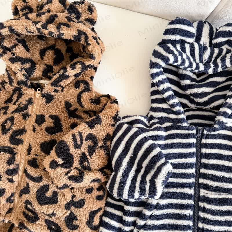 Toddler Fleece Bear Ear Hooded and Pants 2-piece Set - image 6