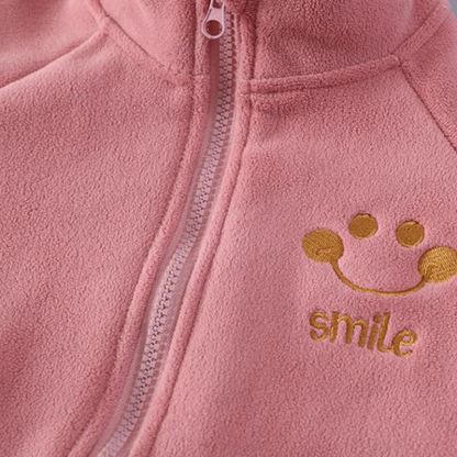 SMILE Toddler Cozy Fleece Zip Jacket and Pants Set - image 8