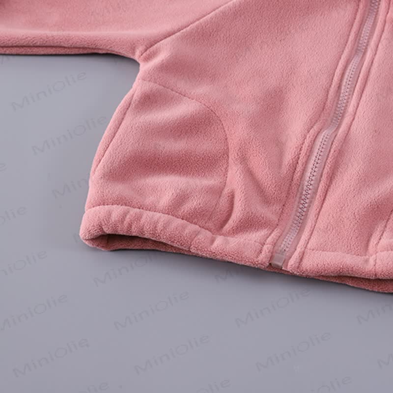 SMILE Toddler Cozy Fleece Zip Jacket and Pants Set - image 11