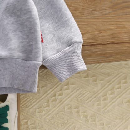 Toddler Girl Lace Trim Flower Sweatshirt and Pants Set - image 8