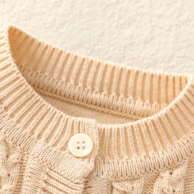 Baby Bear Cable Knit Cardigan and Pants 2-piece Set - image 5