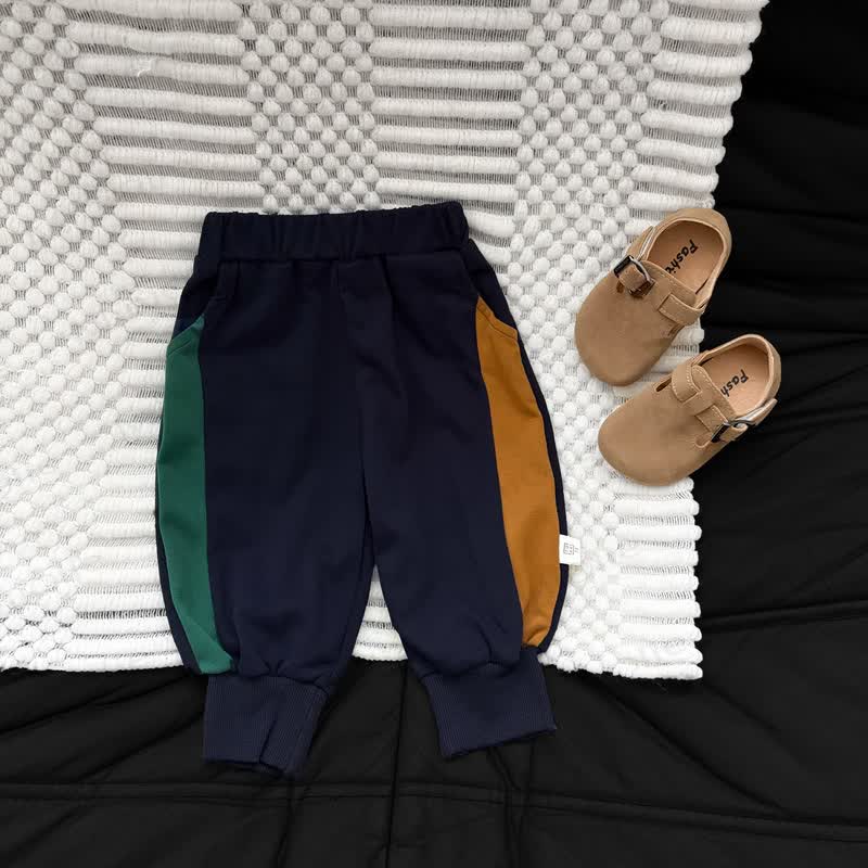 Baby Toddler Colorblock Hooded Jacket or Jogger - Navy - 4-5T - image 3