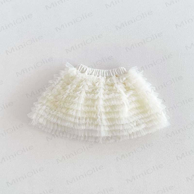 Baby Toddler Cream Outerwear or Sleeveless Dress or Sweater or Net Fabric Cake Dress - Cake Dress - 6-7T - image 13
