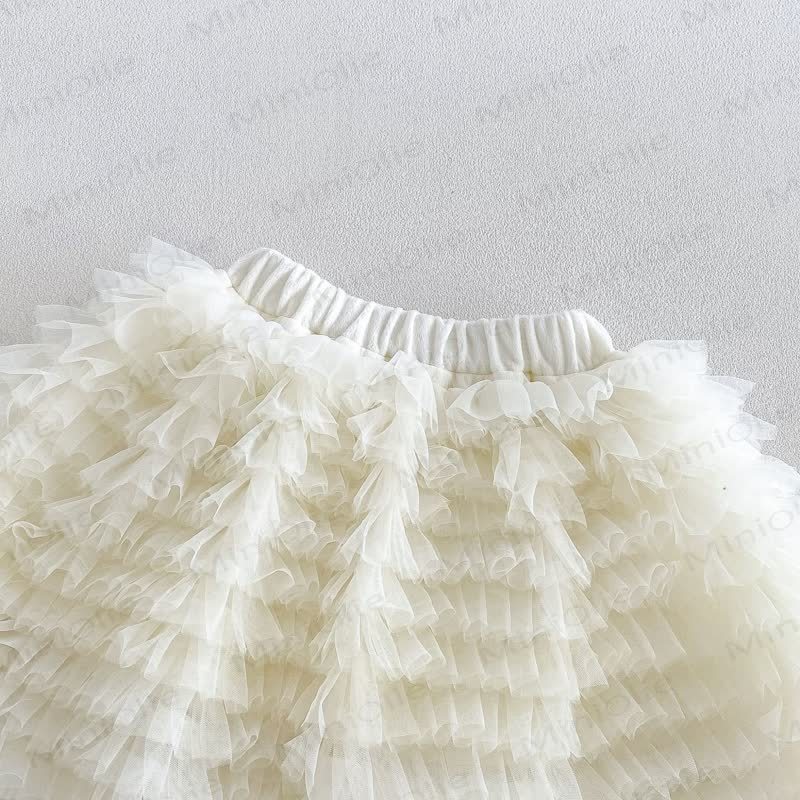 Baby Toddler Cream Outerwear or Sleeveless Dress or Sweater or Net Fabric Cake Dress - image 14