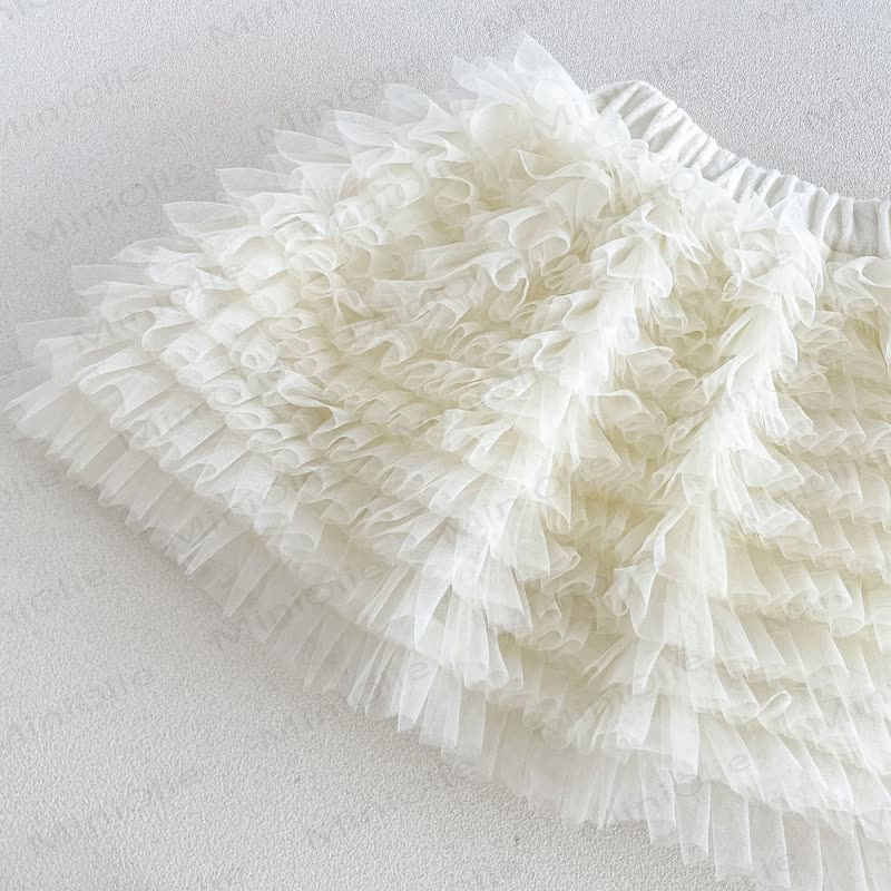 Baby Toddler Cream Outerwear or Sleeveless Dress or Sweater or Net Fabric Cake Dress - image 15