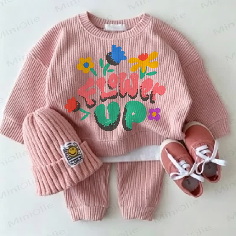 FLOWER UP Baby Pink 2-Piece Set - Pink - 2-3T - image 1