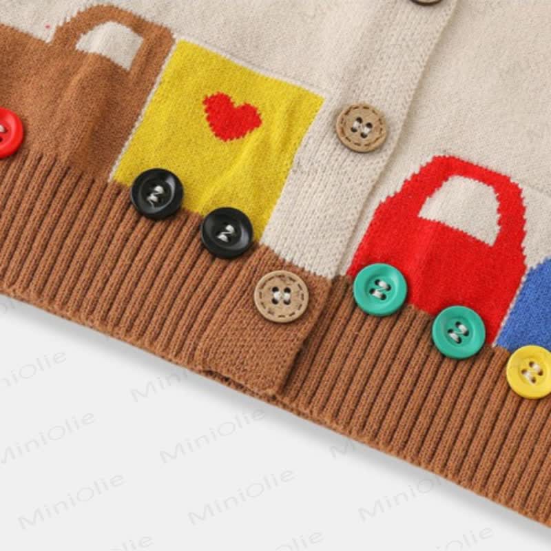 Baby Toy Car Knit Cardigan and Pants Set - image 4