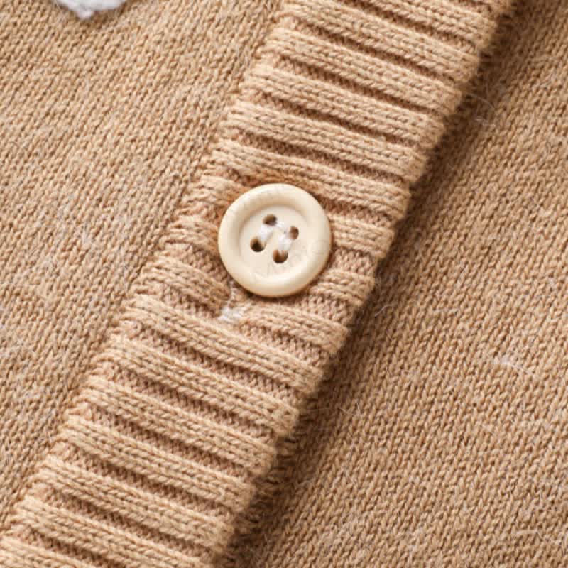 NEW FRIEND Baby Bear Patch Fleece Cardigan and Pants 2-piece Set - image 7