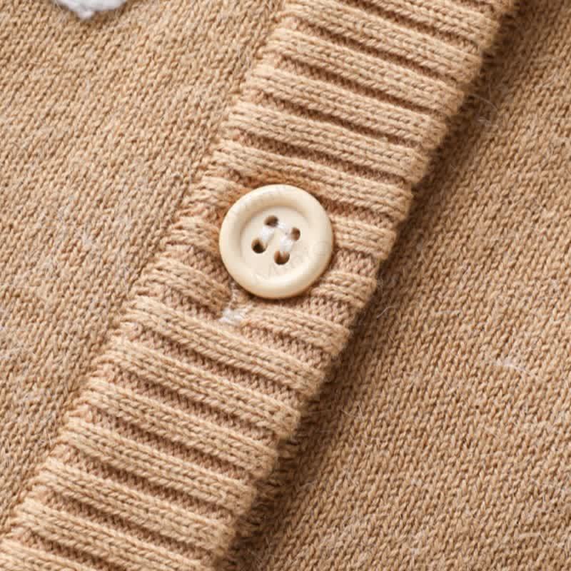 NEW FRIEND Baby Bear Patch Fleece Cardigan and Pants 2-piece Set - image 7
