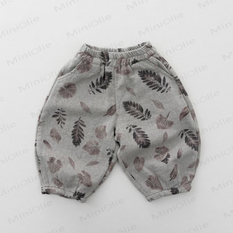 Toddler Boy Loose Fit Harem Pants - Gray Leaf - 6-7T - image 2