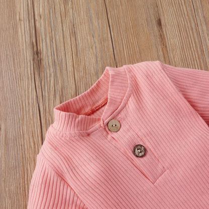 Baby Soft Ribbed Henley Bodysuit and Pants 2-piece Set - image 9