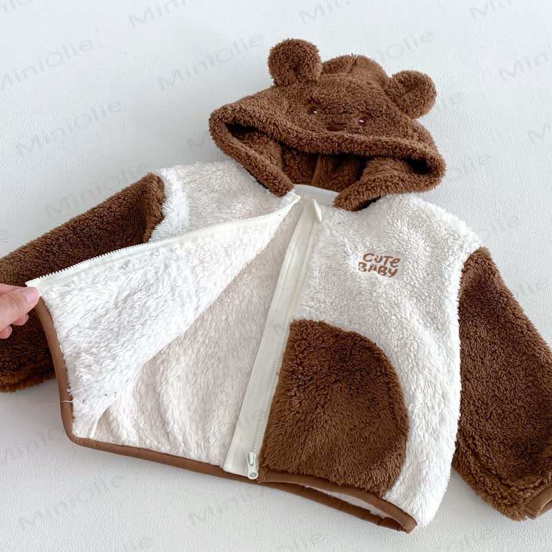 Toddler Animal Ear Colorblock Fleece Lounge 2-piece Set - image 7