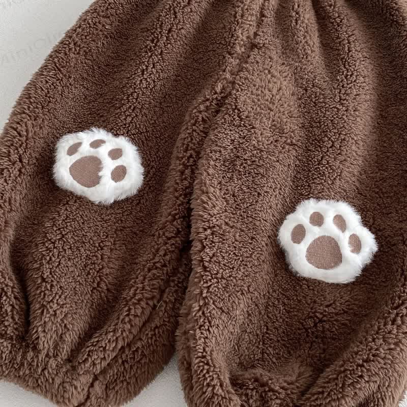 Toddler Animal Ear Colorblock Fleece Lounge 2-piece Set - image 12