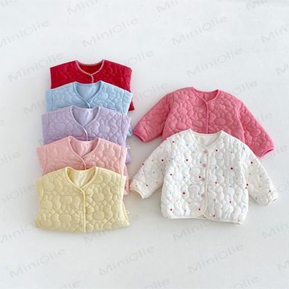 Baby Toddler Girl Floral Rabbit Quilted Fleece Jacket - image 10