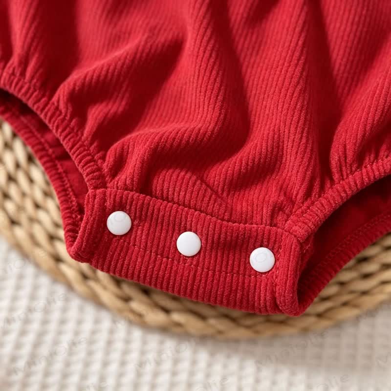 MY FIRST CHRISTMAS Baby Bow Ribbed Bodysuit - image 7