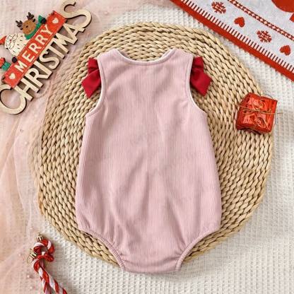 MY FIRST CHRISTMAS Baby Bow Ribbed Bodysuit - image 9