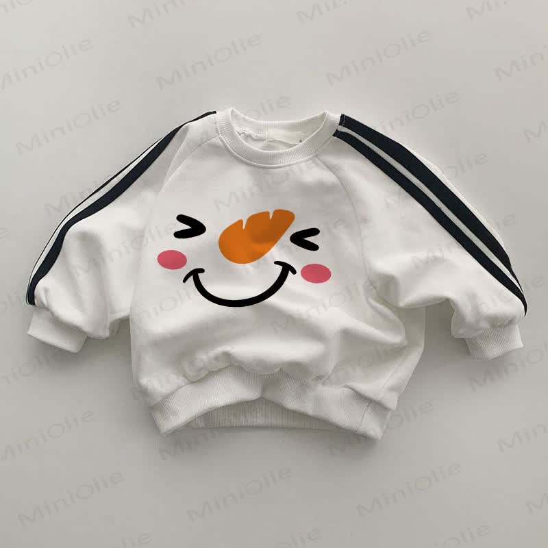 Baby Smiley White Sweatshirt - White - 2-3T - image 1