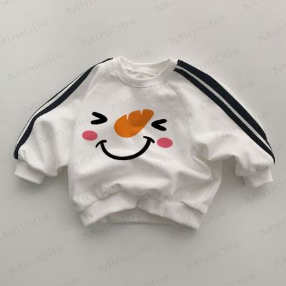 Baby Smiley White Sweatshirt - White - 2-3T - image 1