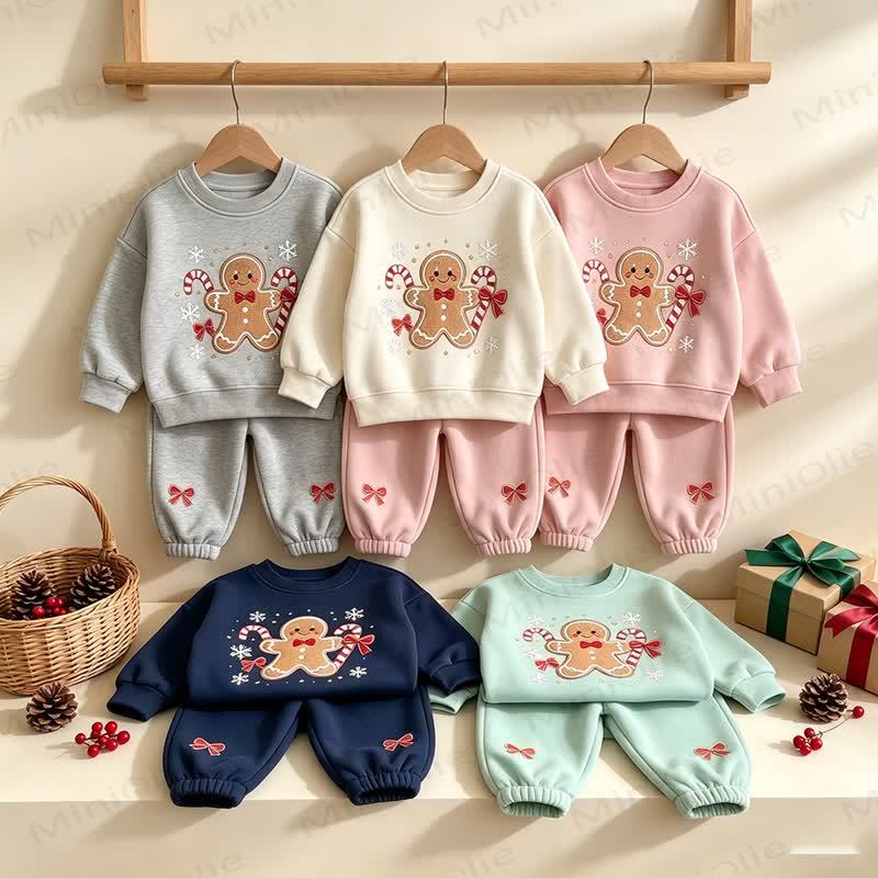 Toddler Gingerbread Man Sweatshirt and Jogger 2-piece Set - image 8