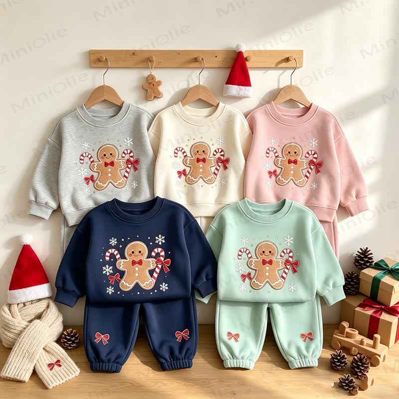 Toddler Gingerbread Man Sweatshirt and Jogger 2-piece Set - image 9