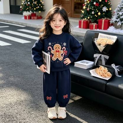 Toddler Gingerbread Man Sweatshirt and Jogger 2-piece Set - image 10