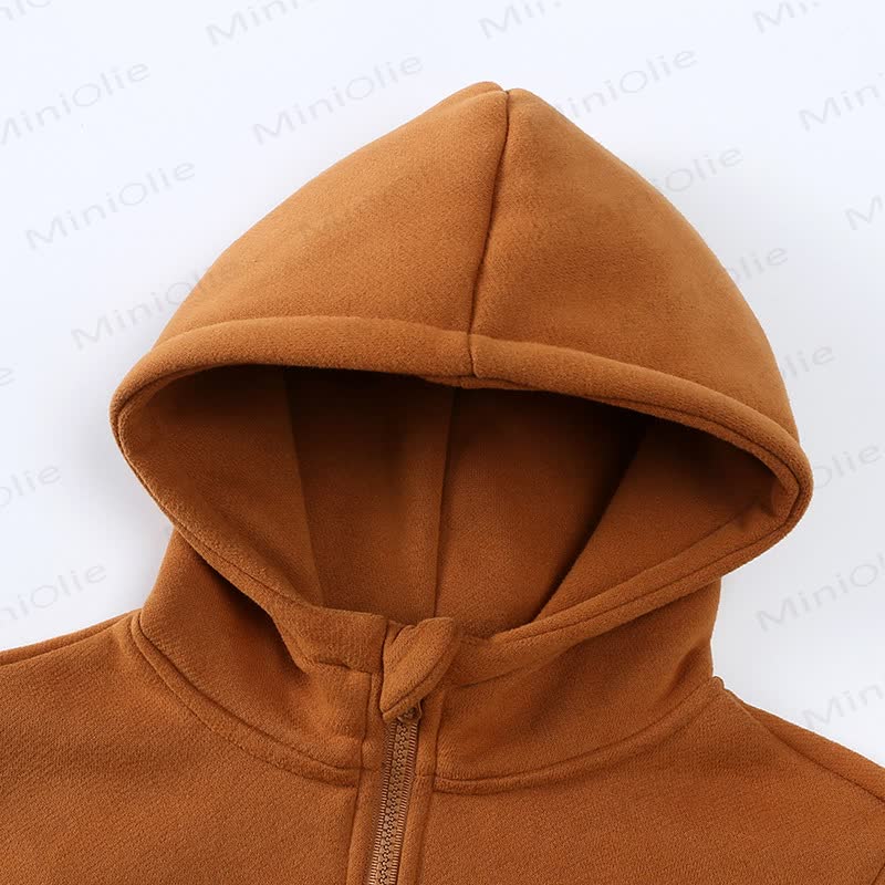 Toddler Solid Color Fleece Half Zip Hoodie and Jogger 2-piece Set - image 9