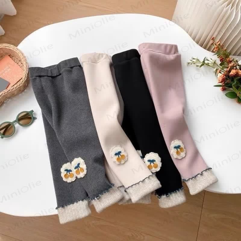 Baby Toddler Girl Fleece Lined Floral Leggings - image 7