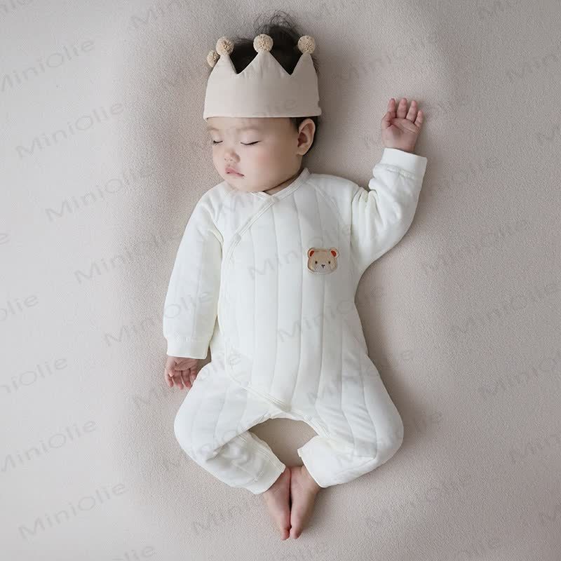 Baby Quilted Wrap Front Romper - Yellow - 18-24M - image 3