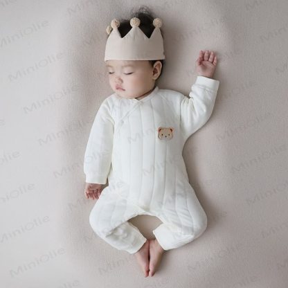 Baby Quilted Wrap Front Romper - Yellow - 18-24M - image 3
