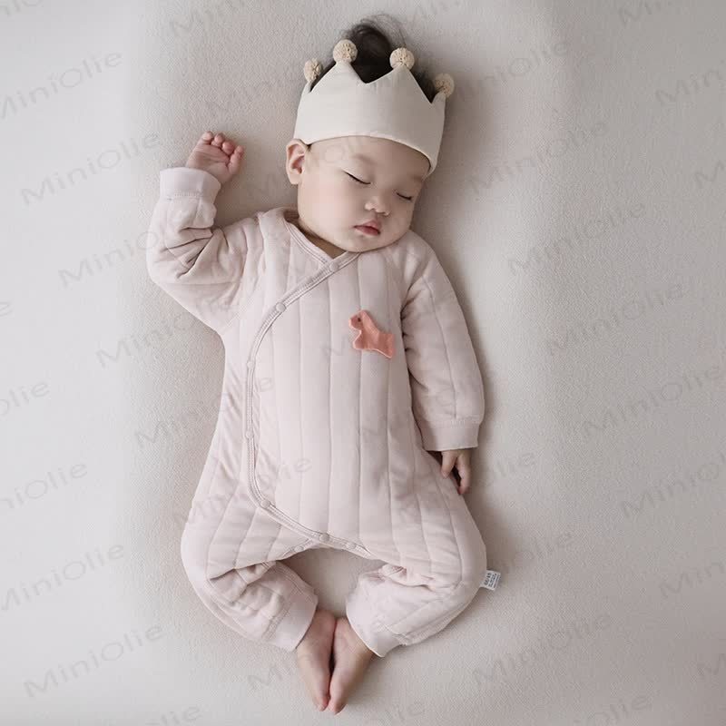 Baby Quilted Wrap Front Romper - Pink - 18-24M - image 4