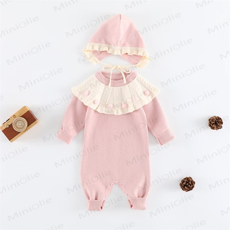 Baby Ruffle Collar Onesie With Hat - image 5
