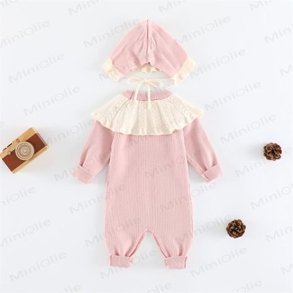 Baby Ruffle Collar Onesie With Hat - image 6