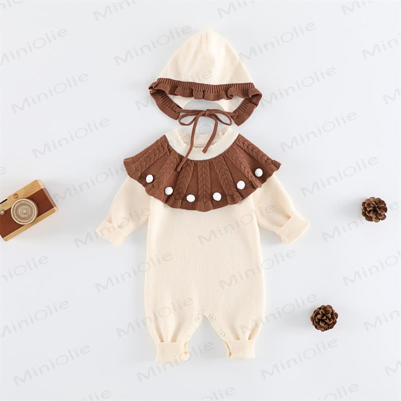 Baby Ruffle Collar Onesie With Hat - image 11