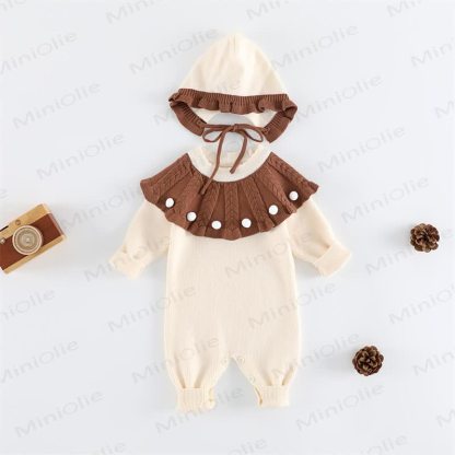 Baby Ruffle Collar Onesie With Hat - image 11