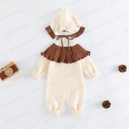 Baby Ruffle Collar Onesie With Hat - image 12