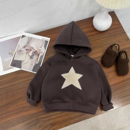 Toddler Star Fleece Hoodie and Stripe Pants 2-piece Set - image 2