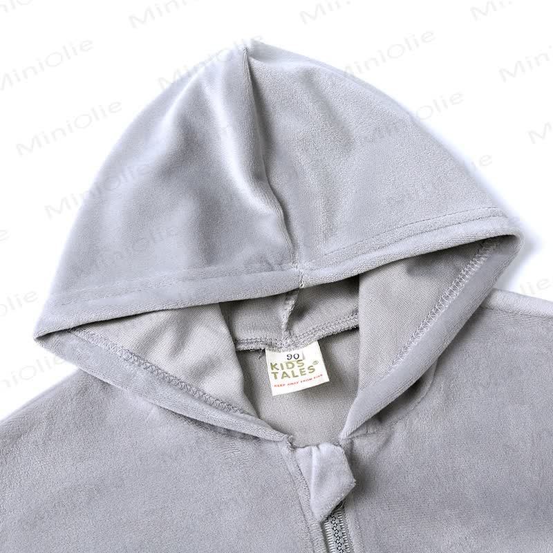 Toddler Soft Velour Zip Hoodie and Pants 2-piece Set - image 9
