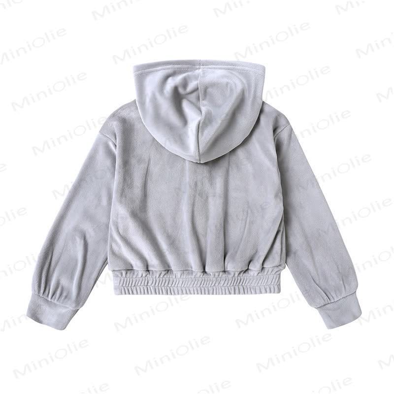 Toddler Soft Velour Zip Hoodie and Pants 2-piece Set - image 7