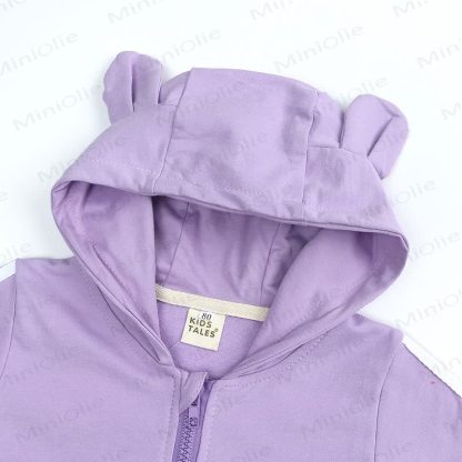 Baby Bear Ear Hooded and Jogger Tracksuit Set - image 6